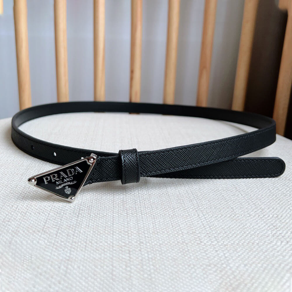 Pra*a Saffiano leather belt