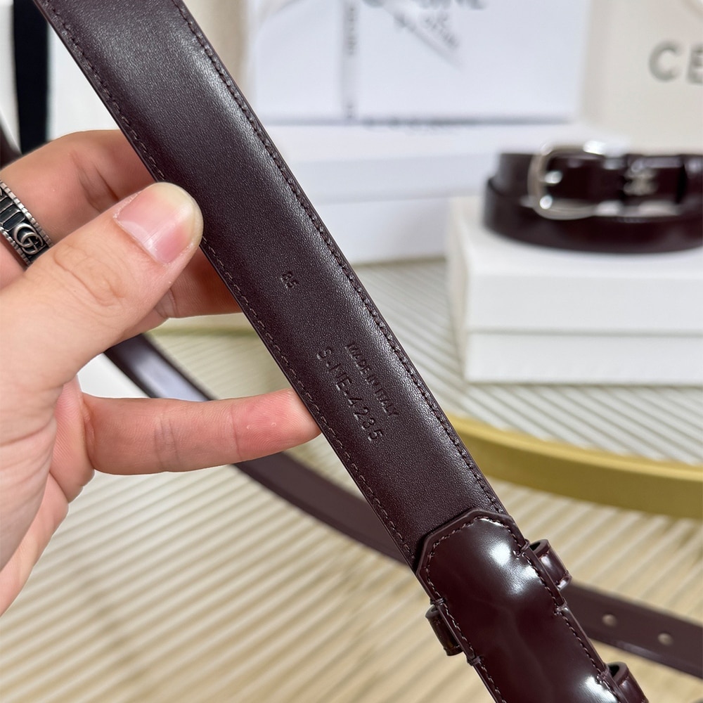 Ce1i*e VIVIENNE BELT 25MM IN Taurillon Leather