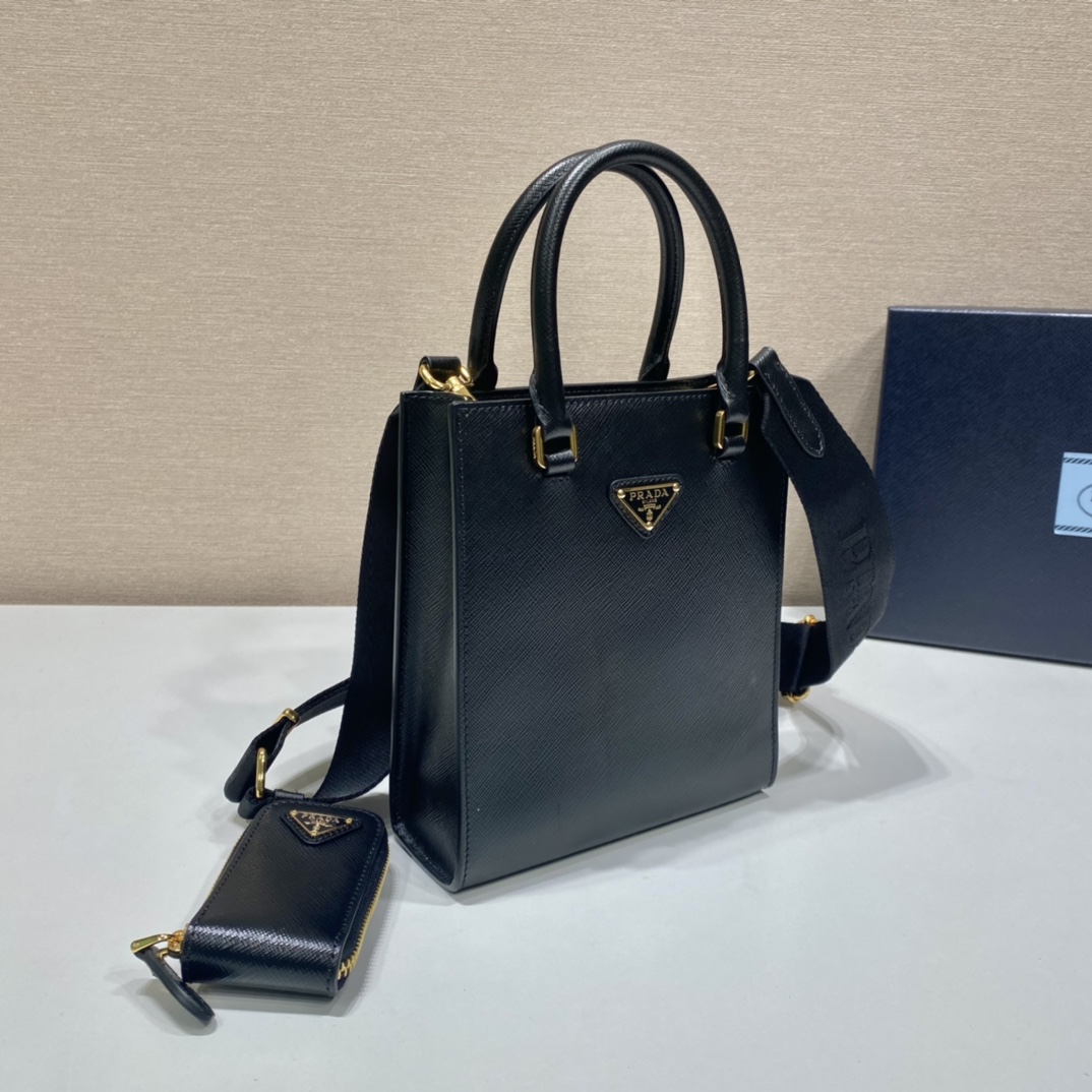Pra*a saffian tote1ba333-17*19*6cm