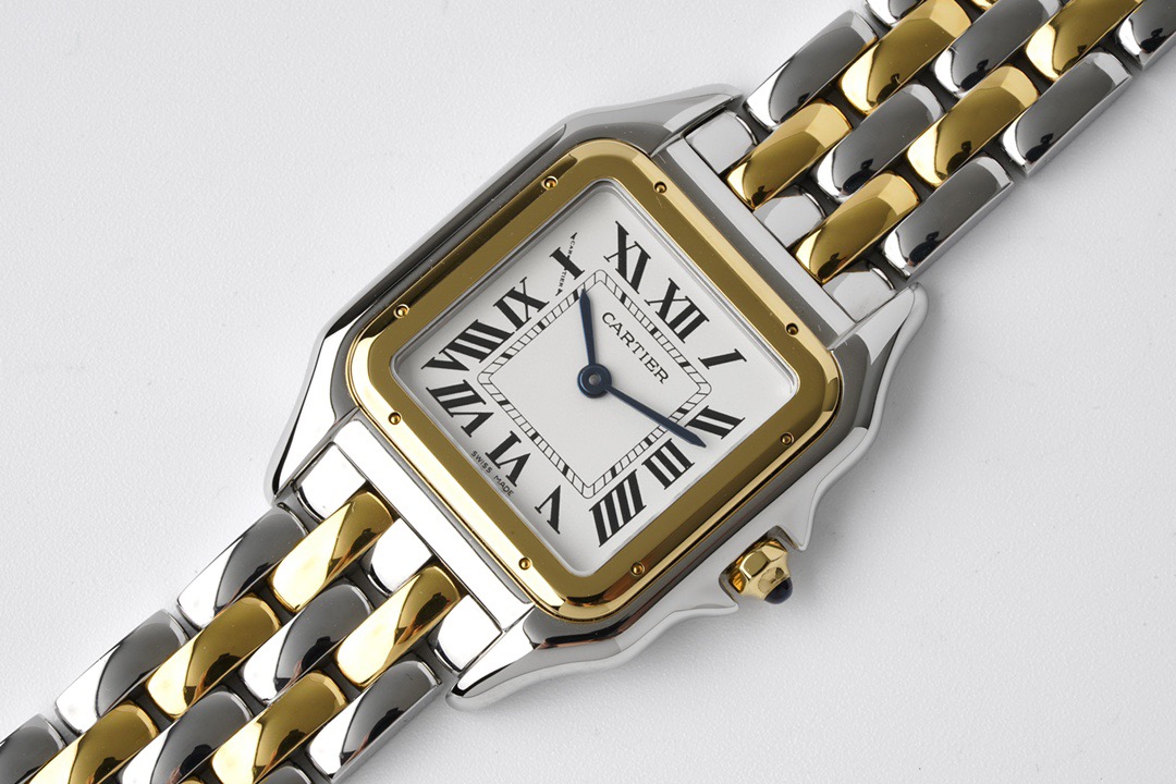 Ca*t1er panthère de mm w2pn0007 silver ladies used watch-29*37mm