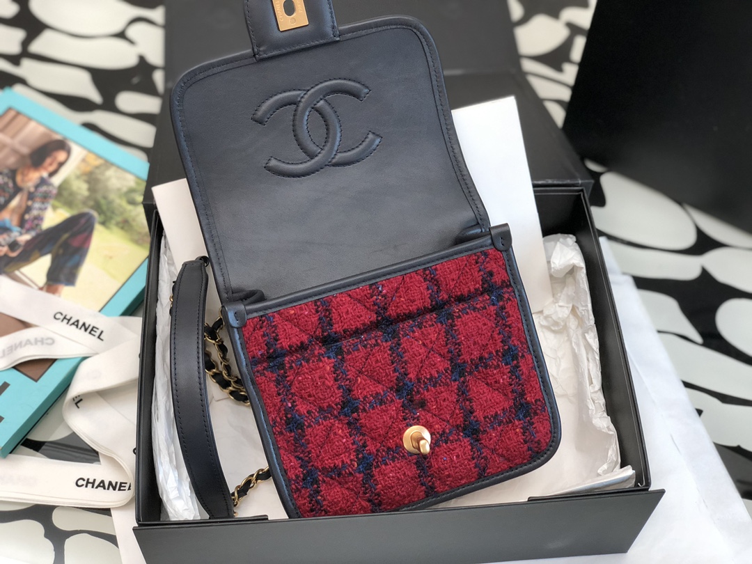 Ch@nel Flap Bag-17*20.5*6CM