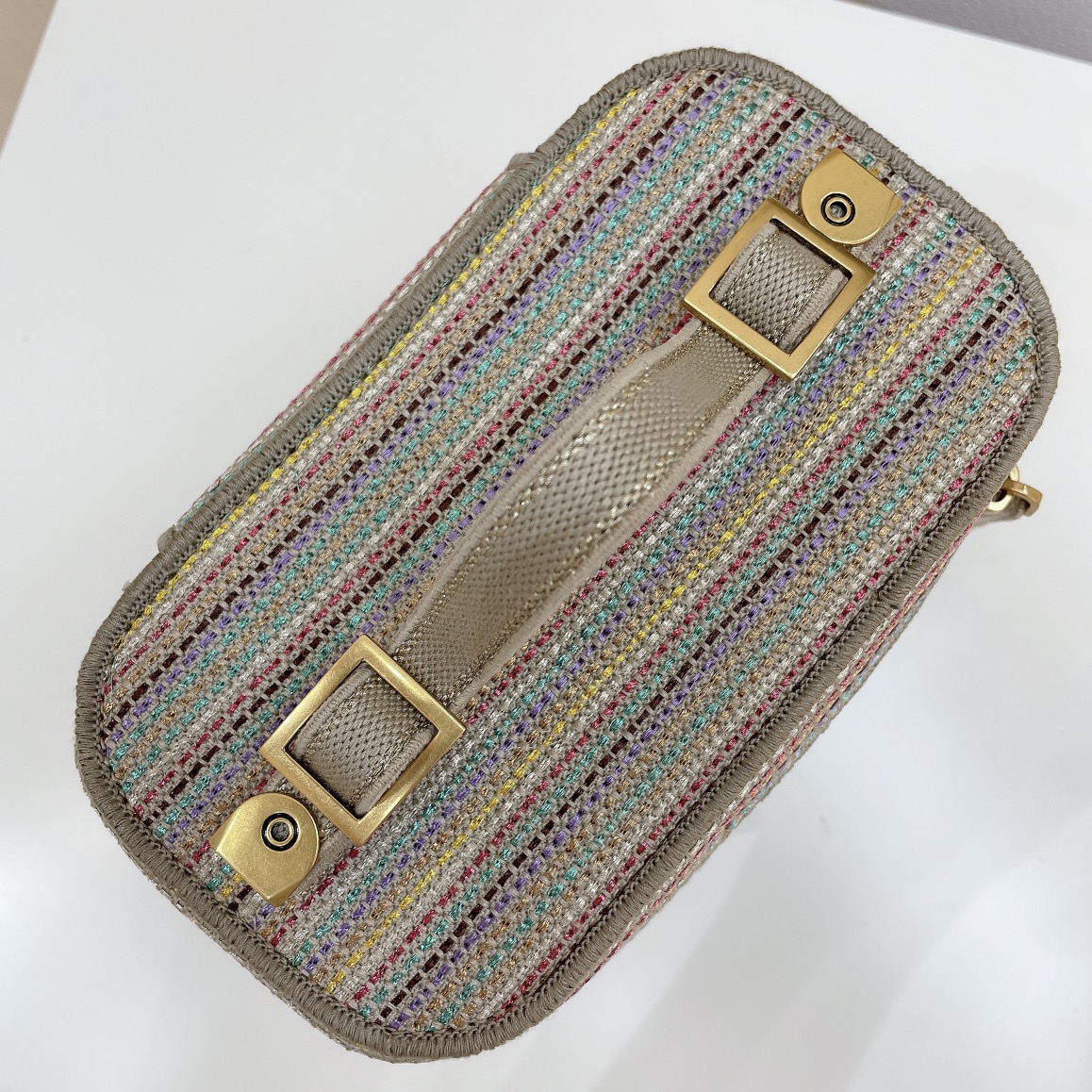 D*or oblique cosmetic bag-18.5*13*10.5cm