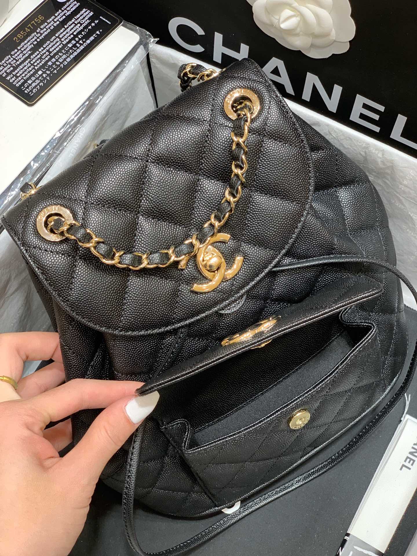 Ch@nel Backpack -22.5x24x12CM