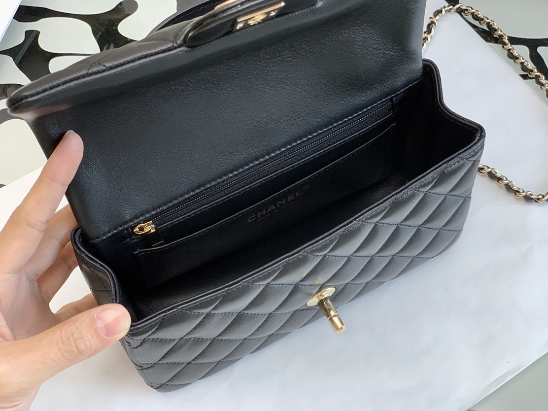 Ch@nel Flap Bag-20*13*9CM