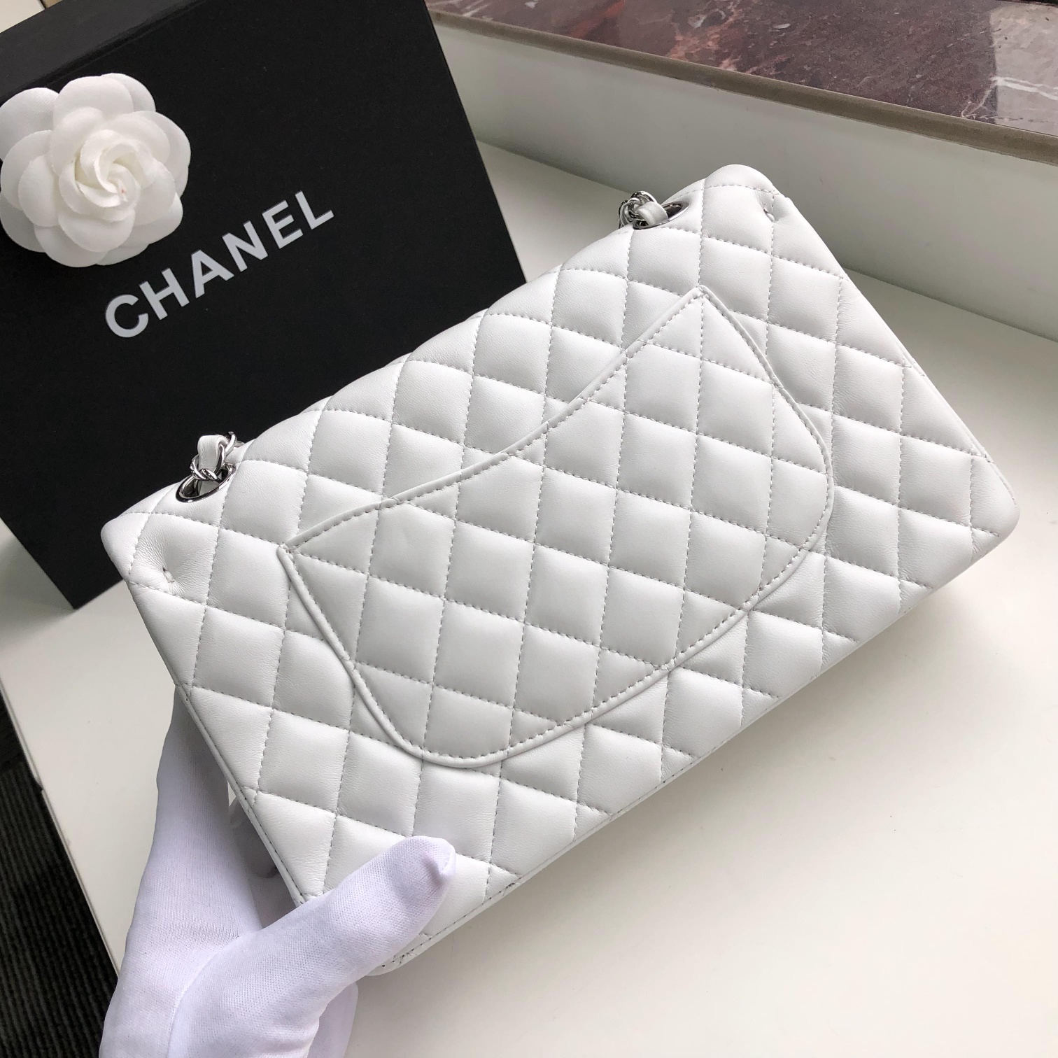 Ch@nel Flap Bag-Lambskin-25CM