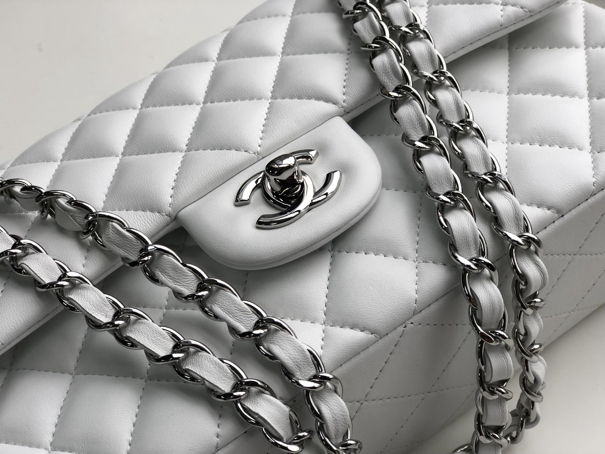 Ch@nel Flap Bag-Lambskin-25CM