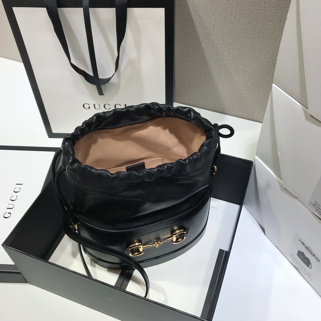 G*u*i 1955 horsebit bucket bag-22*25*12cm