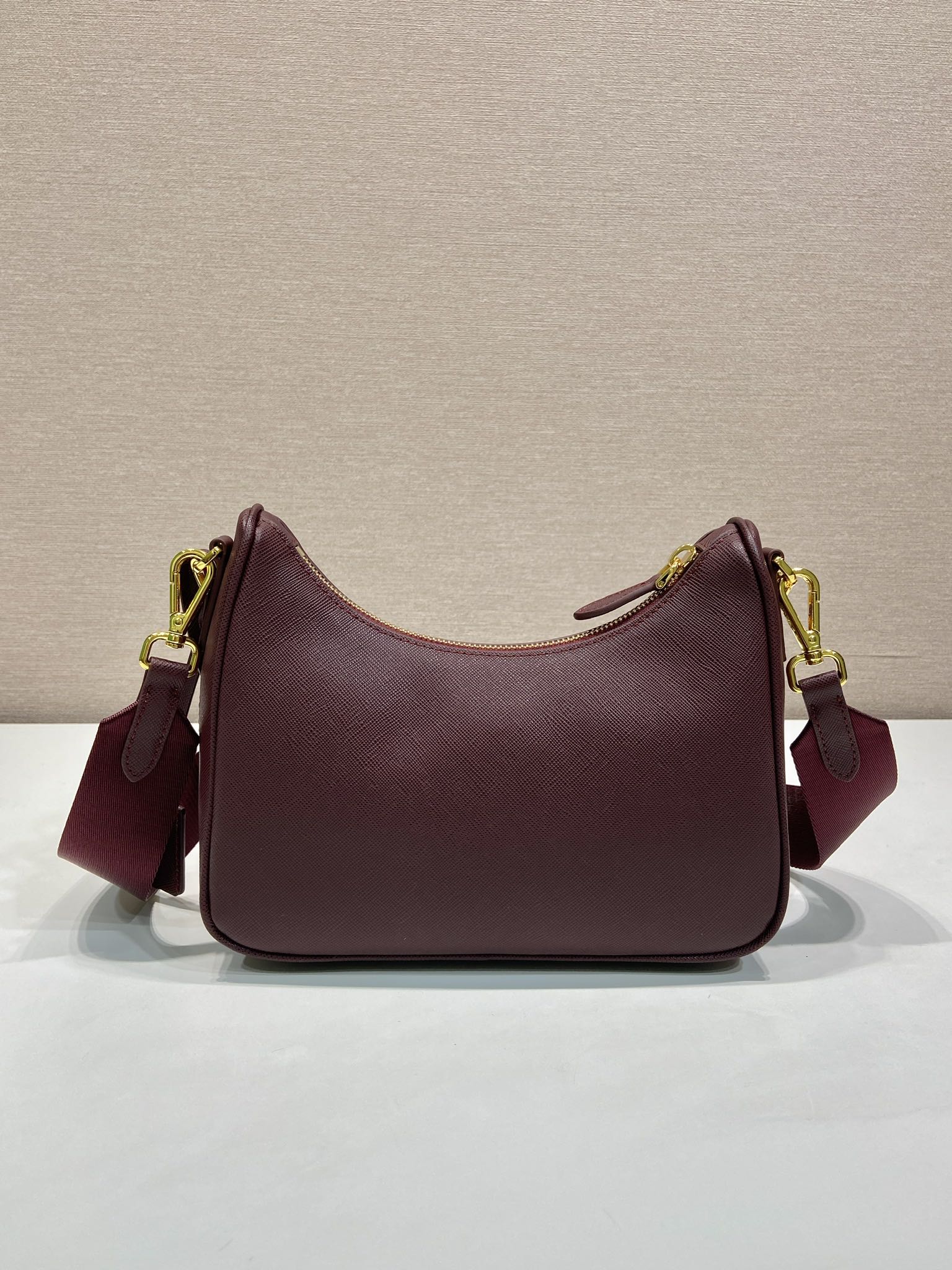 Pra*a nylon hobo bag-1bh204-22*12*6cm