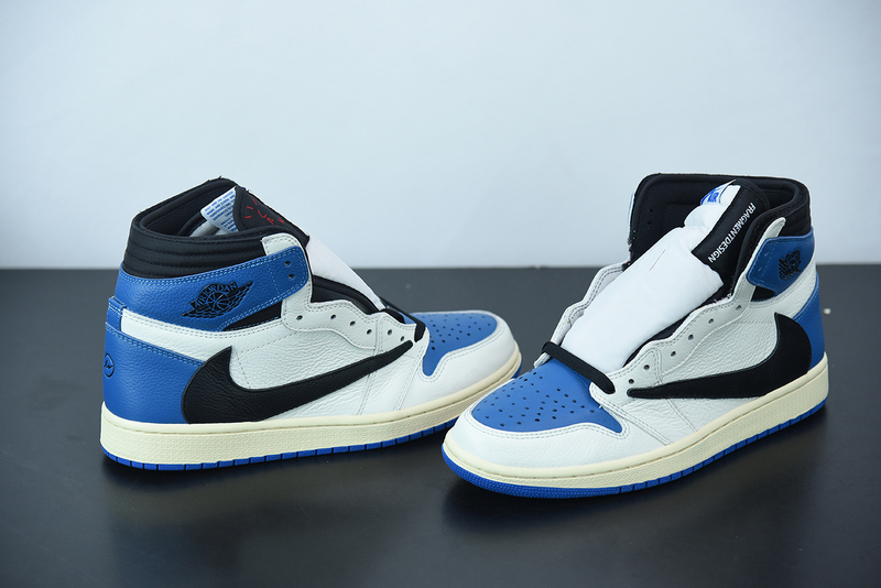 TRAVIS SCOTT X FRAGMENT X AIR JORDAN 1 HIGH OG SP MILITARY BLUE DH3227-105 (WITH UPDATED BOX)