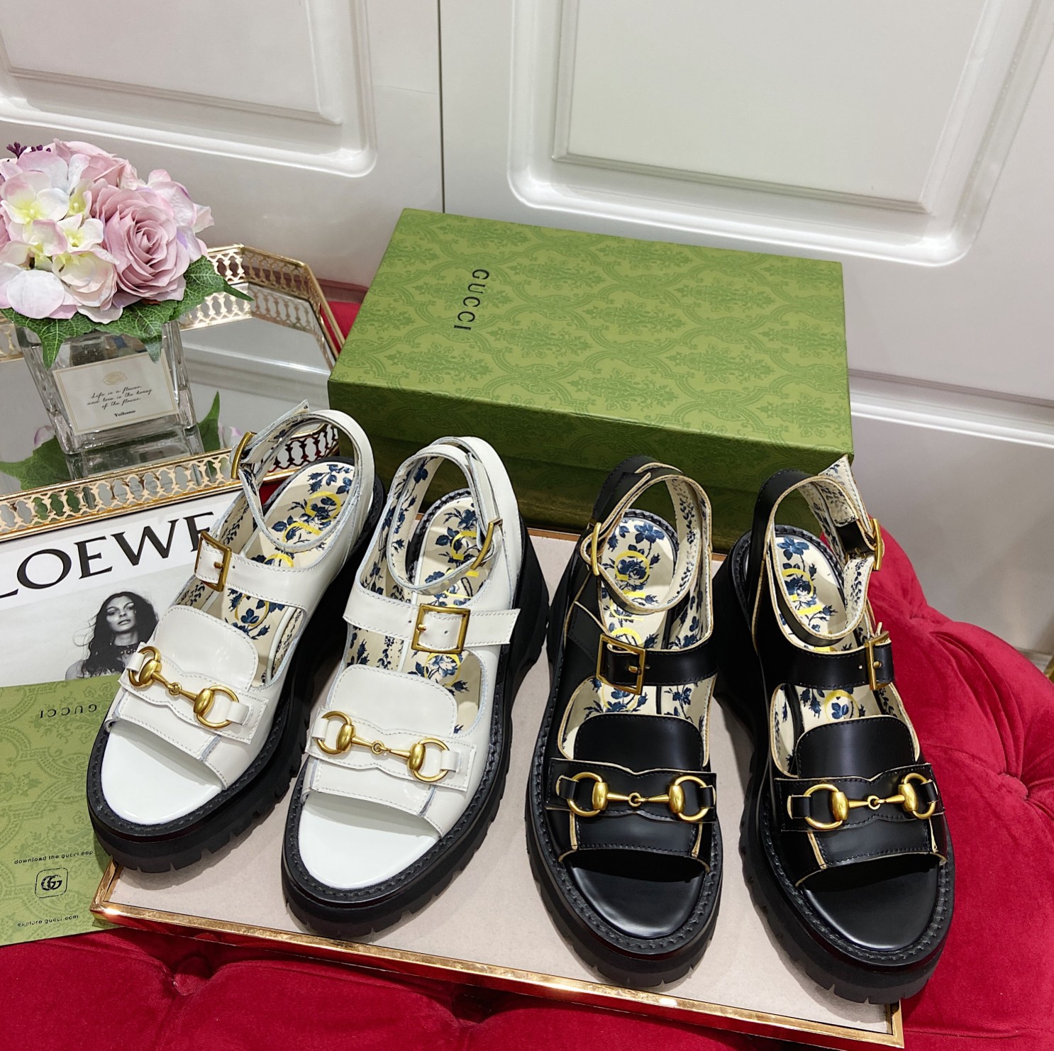 G*u*i sandals-6cm