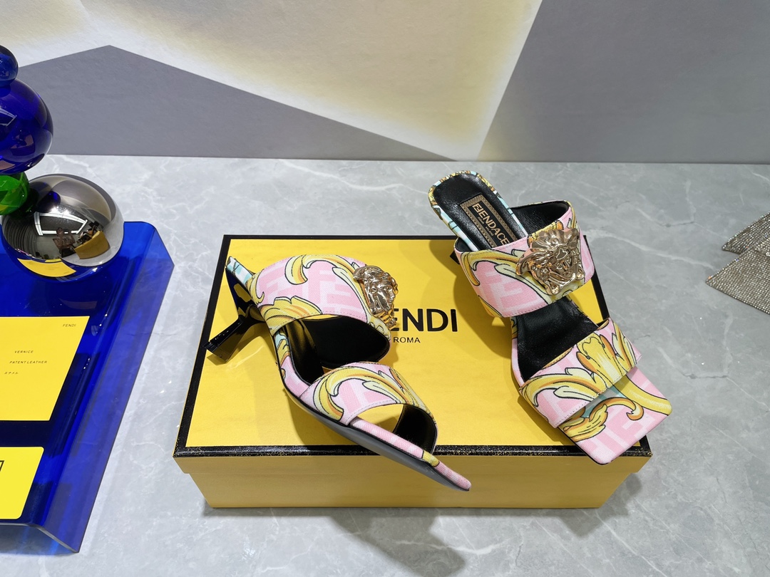 F**di×versace heels-6cm