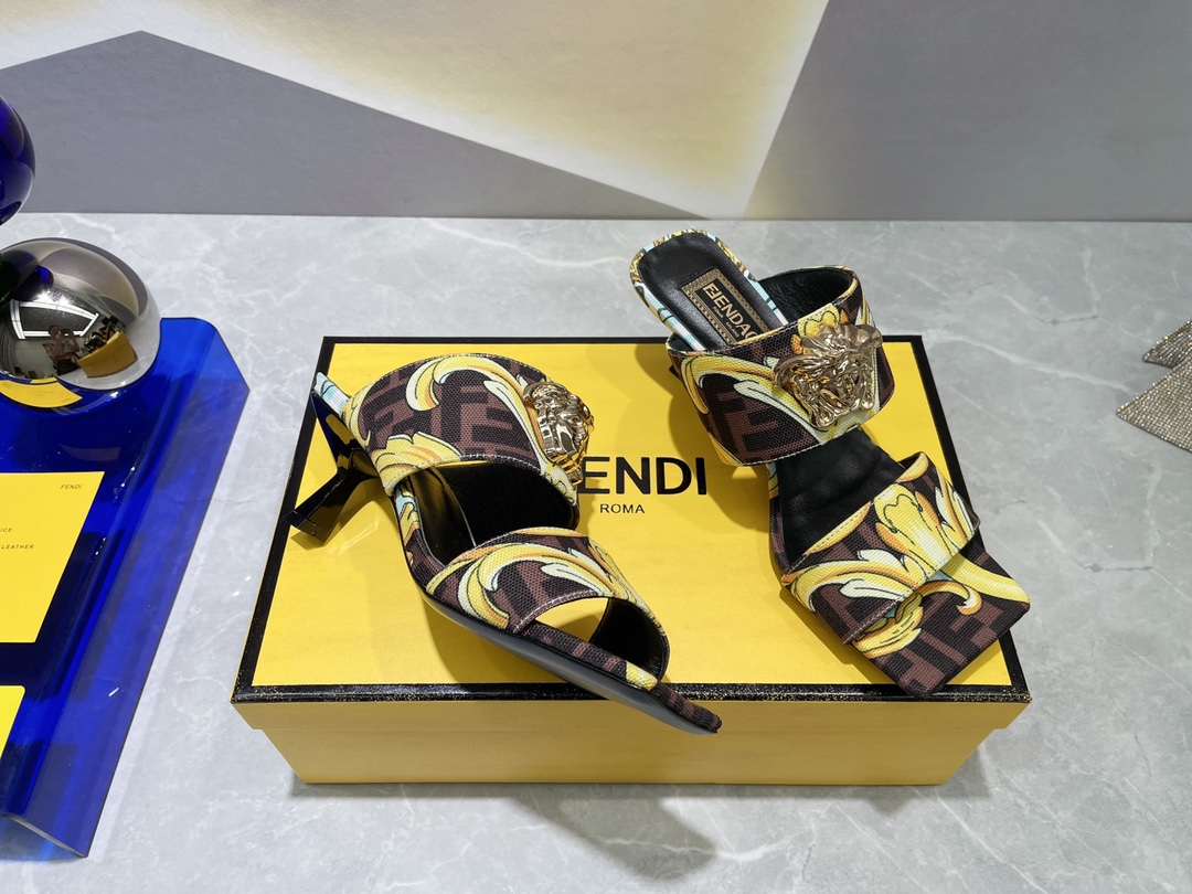 F**di×versace heels-6cm
