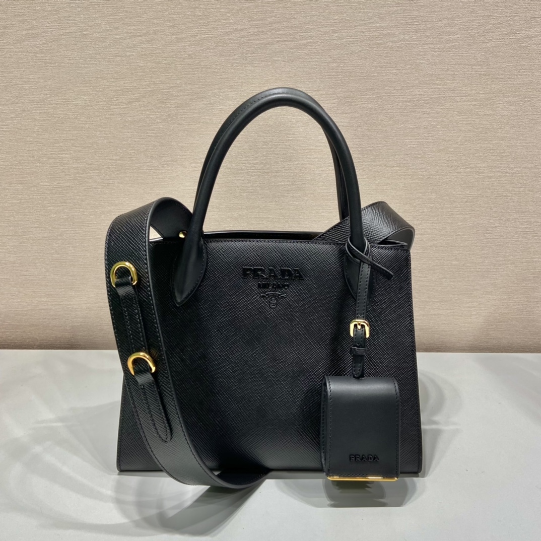 Pra*a 1ba156 tote-26*20*15&33*24*15cm