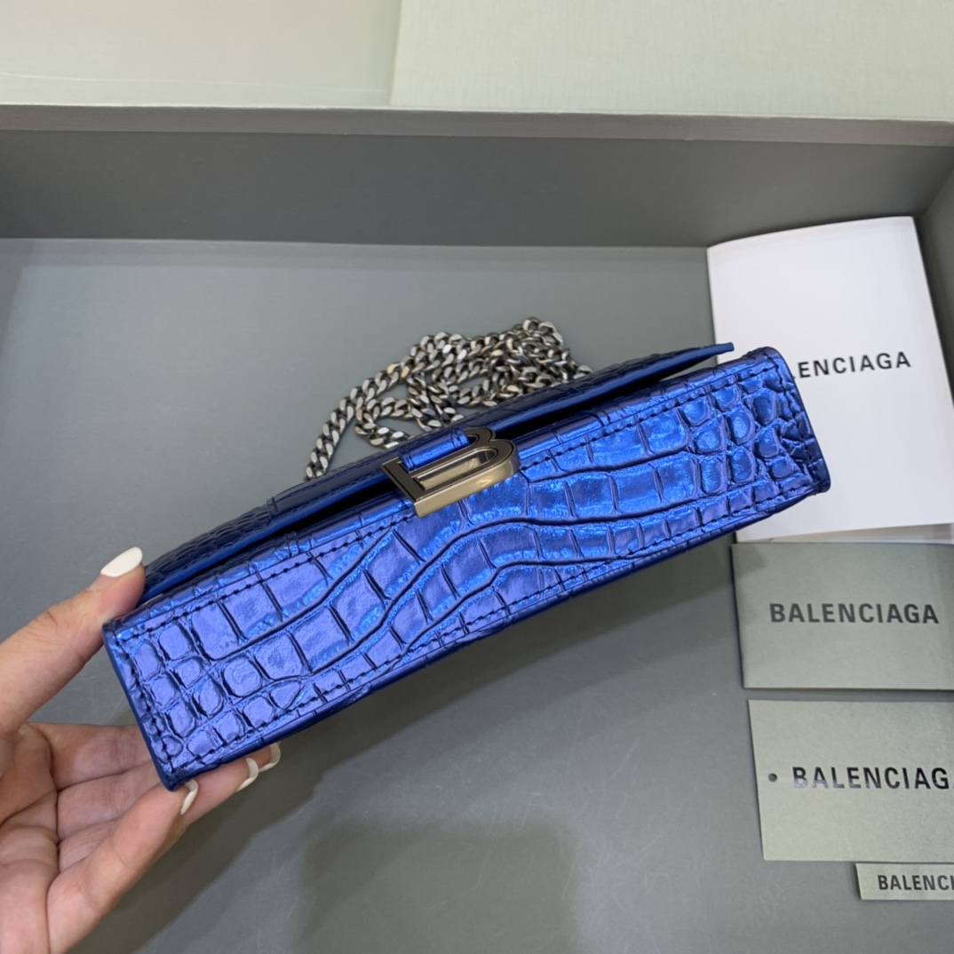 Ba*len*cia*ga hourglass wallet on chain-19*4*12cm