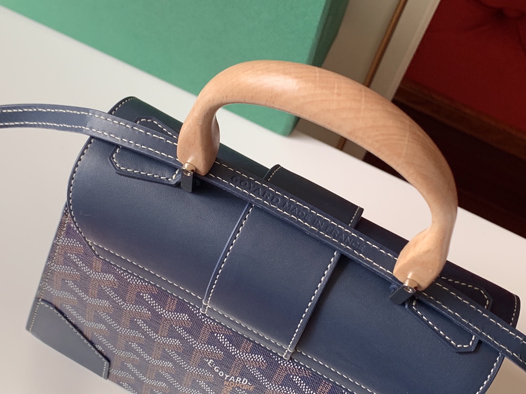 Go*ard coated canvas and leather saigon top handle bag-21cm