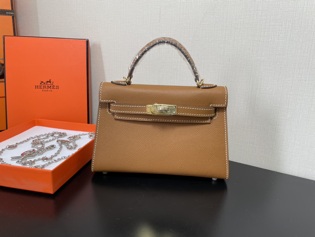 H**mes kelly-gold&silver hardware-19cm