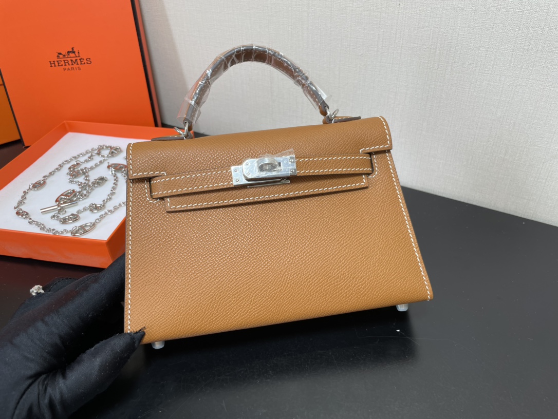H**mes kelly-gold&silver hardware-19cm