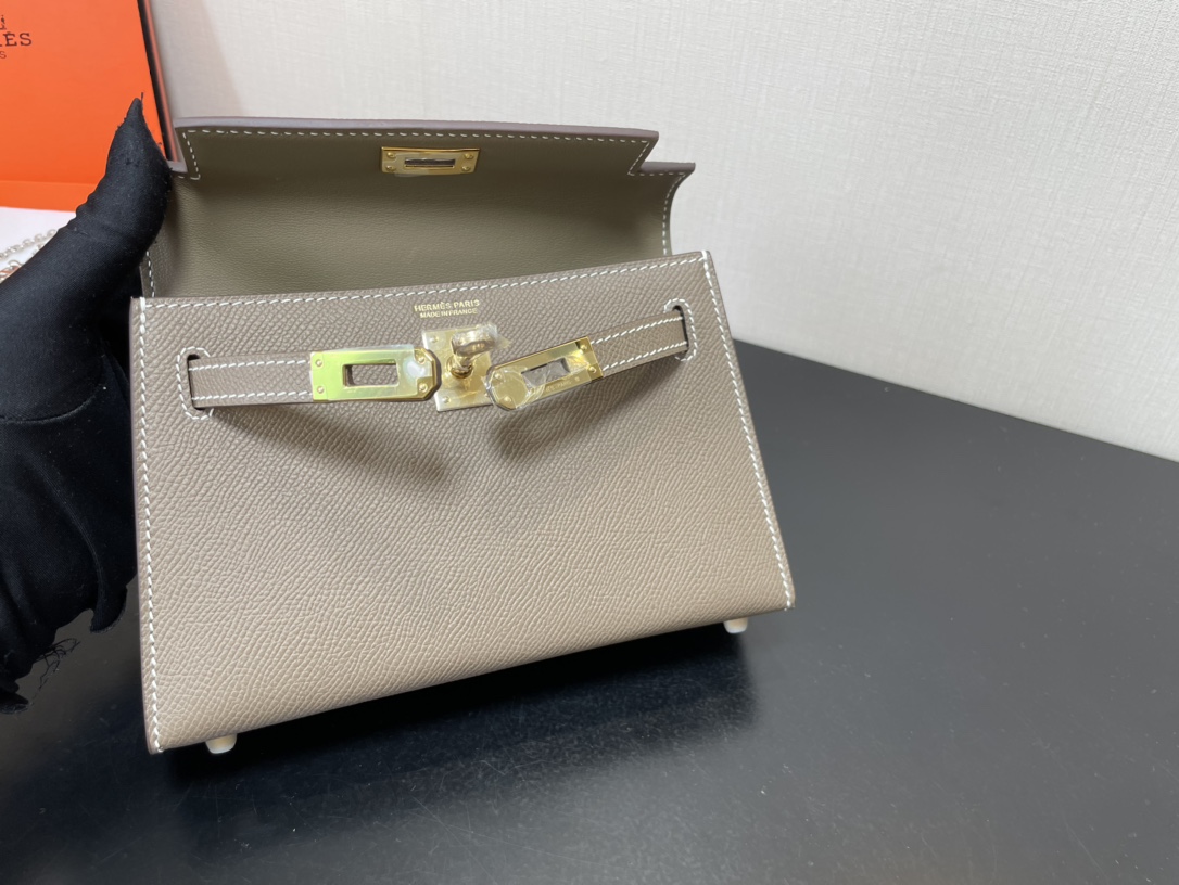 H**mes kelly-gold&silver hardware-19cm
