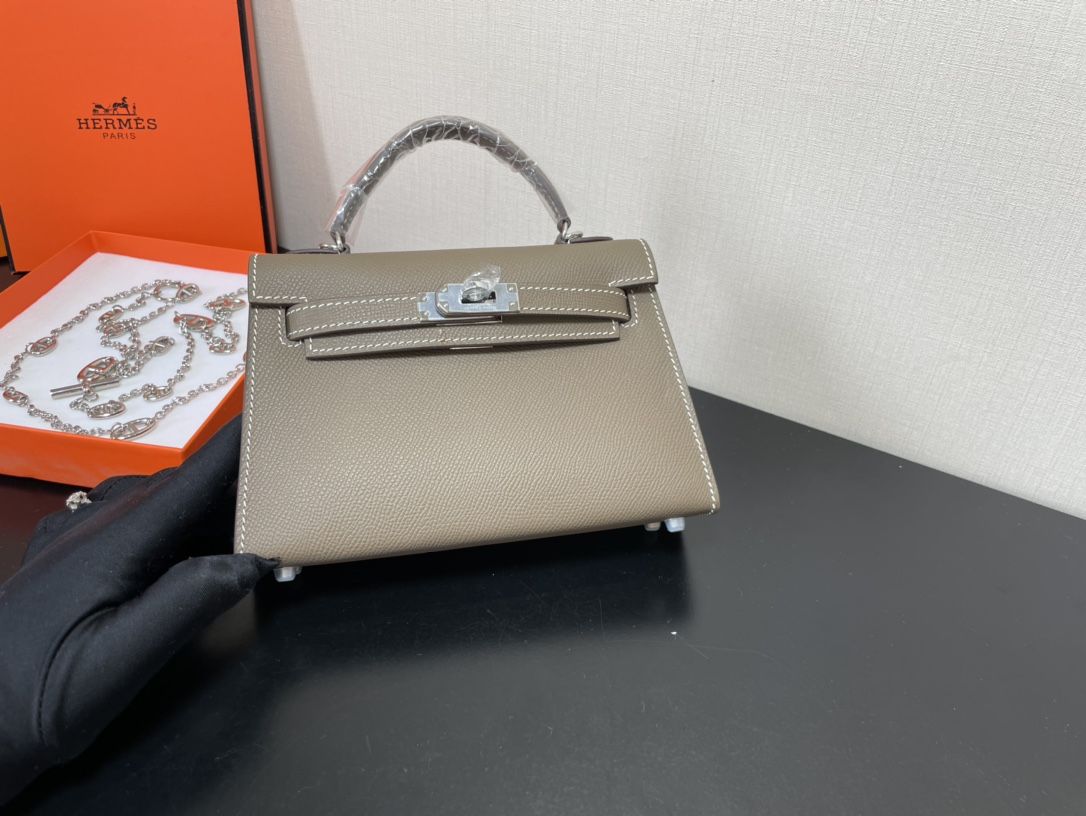 H**mes kelly-gold&silver hardware-19cm
