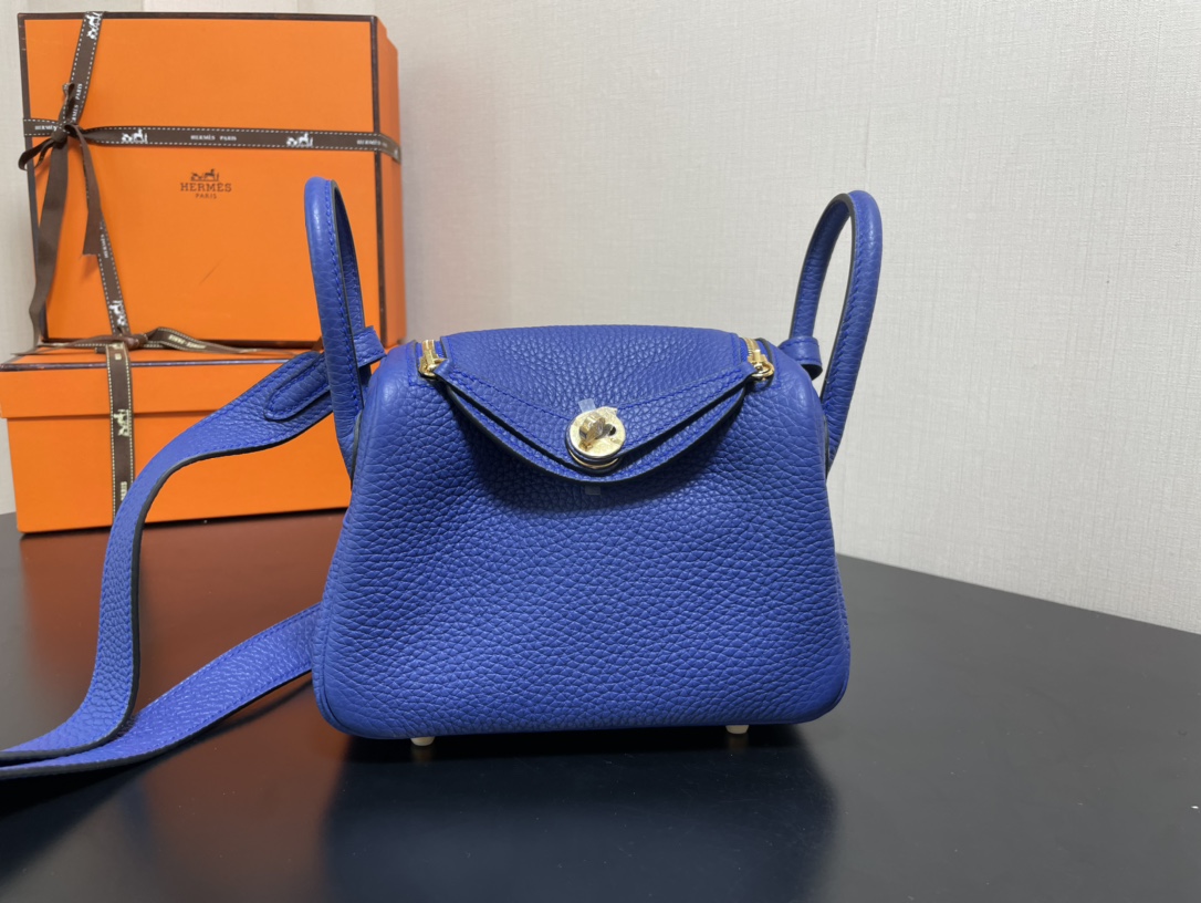 H**mes lindy 19-togo leather-19cm