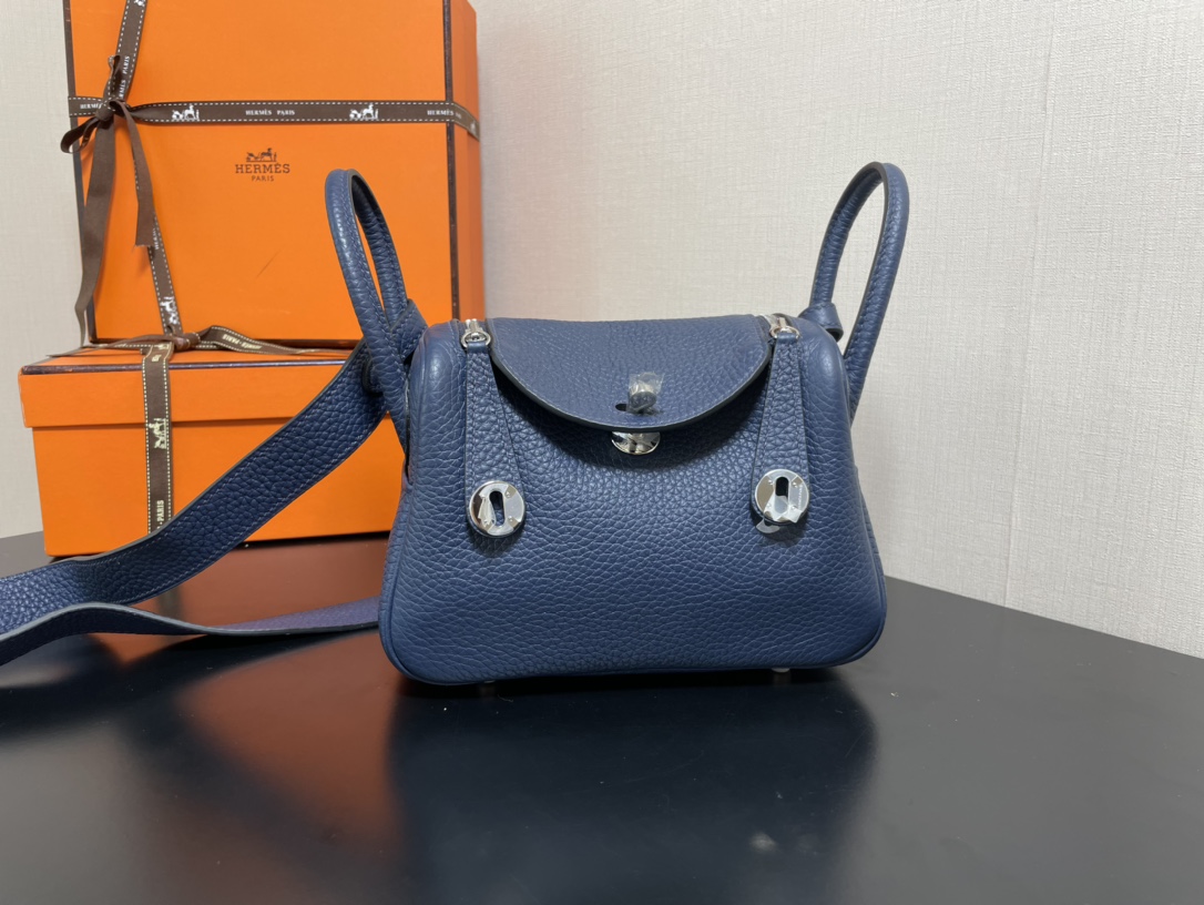 H**mes lindy 19-togo leather-19cm