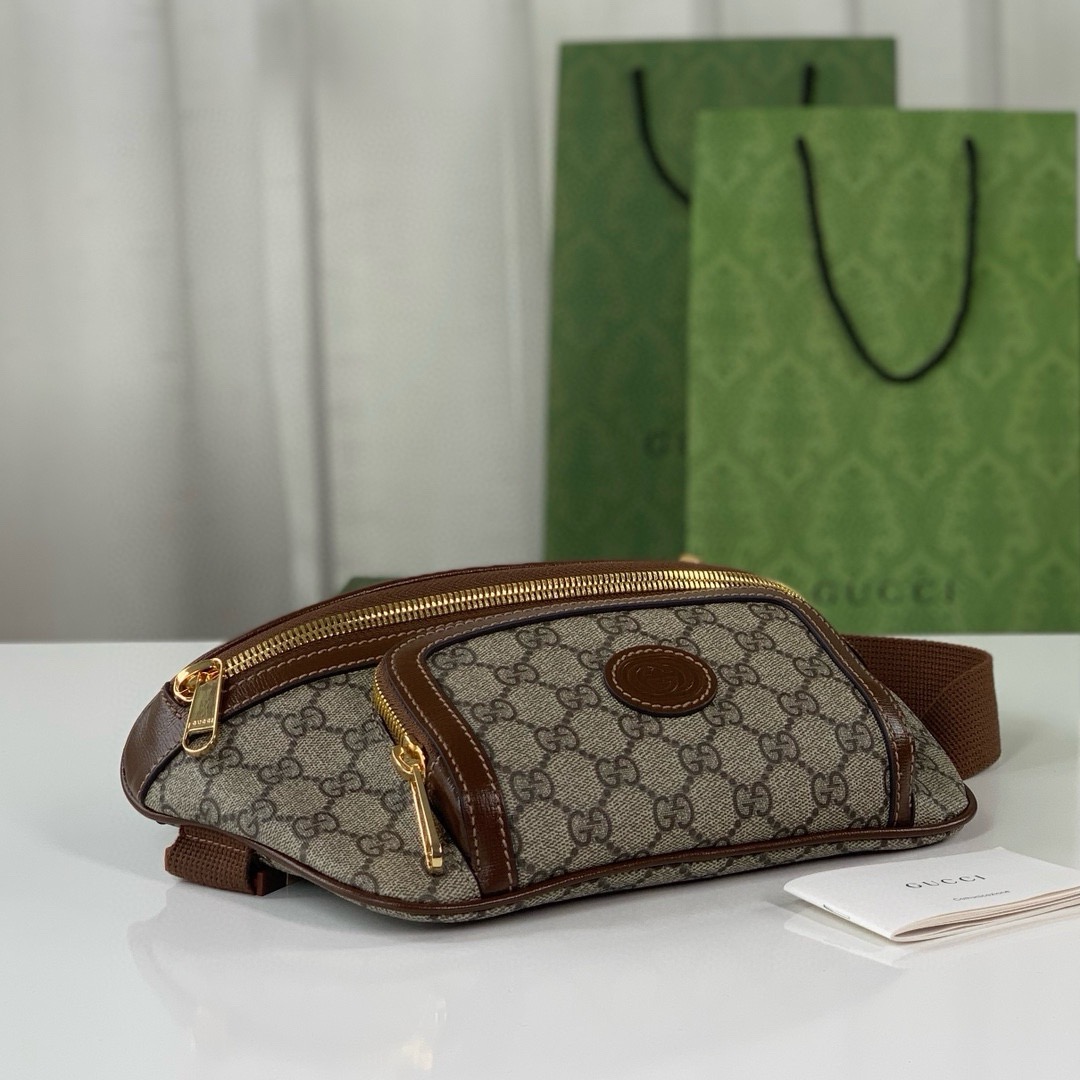 Gvc*1 gg svp*me monogram textured bag-28*15*4cm