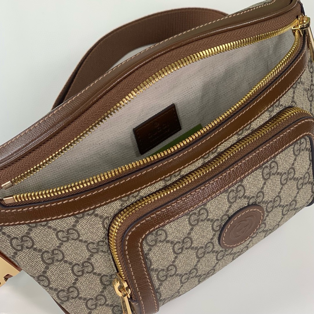 Gvc*1 gg svp*me monogram textured bag-28*15*4cm