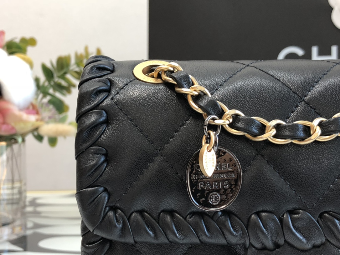 Ch@nel Flap Bag-15*19*6CM