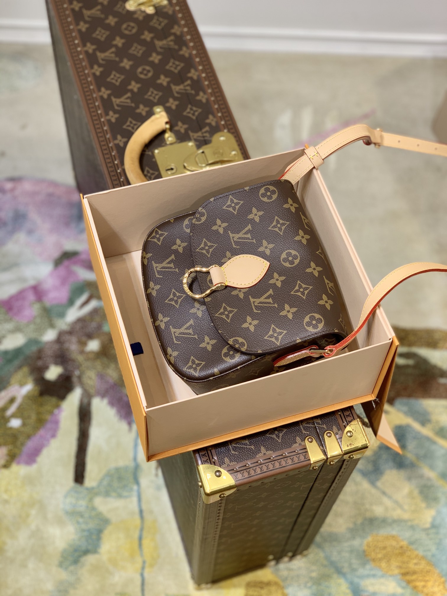 l0*is V*t0n vintage saint cloud handbags -m51245-19 × 6 × 17cm