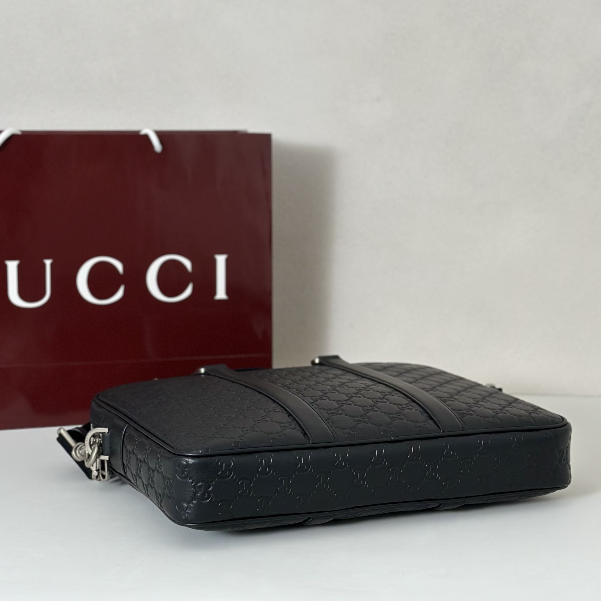 Guc*ci GG Emblem large briefcase -37*28*7CM