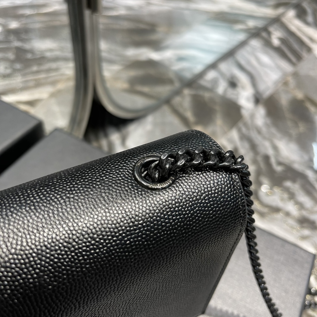 Y*L medium in grain de pouder embossed leather-24*14.5*5.5cm