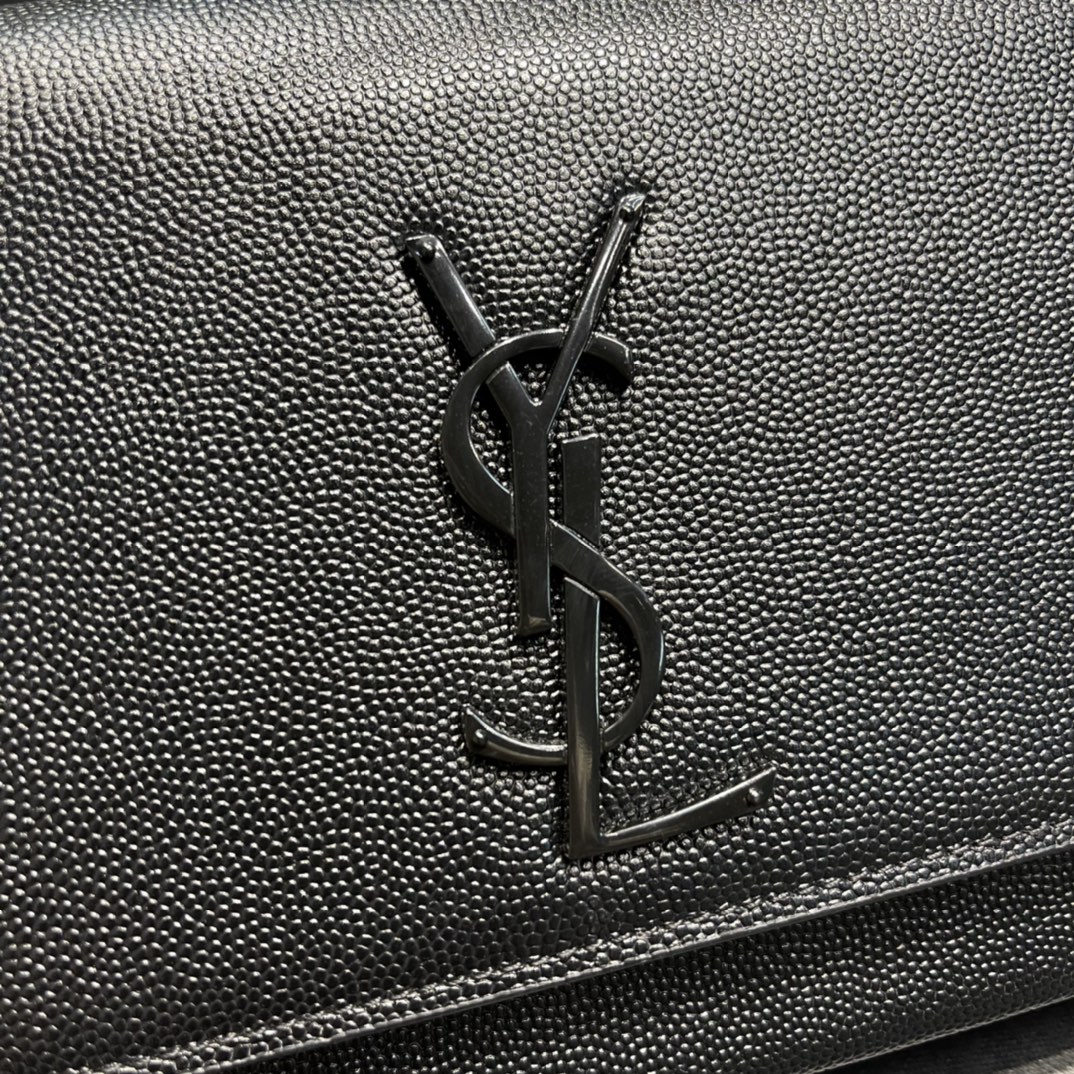 Y*L medium in grain de pouder embossed leather-24*14.5*5.5cm