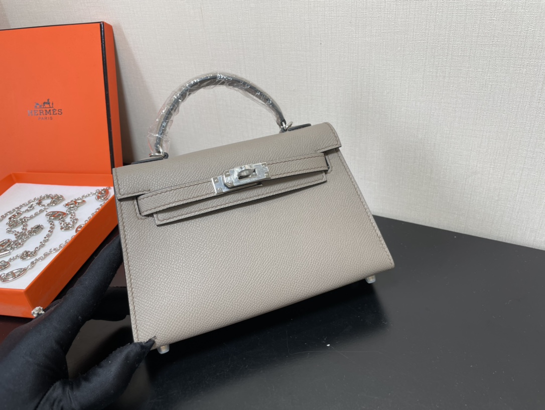 H**mes kelly-gold&silver hardware-19cm