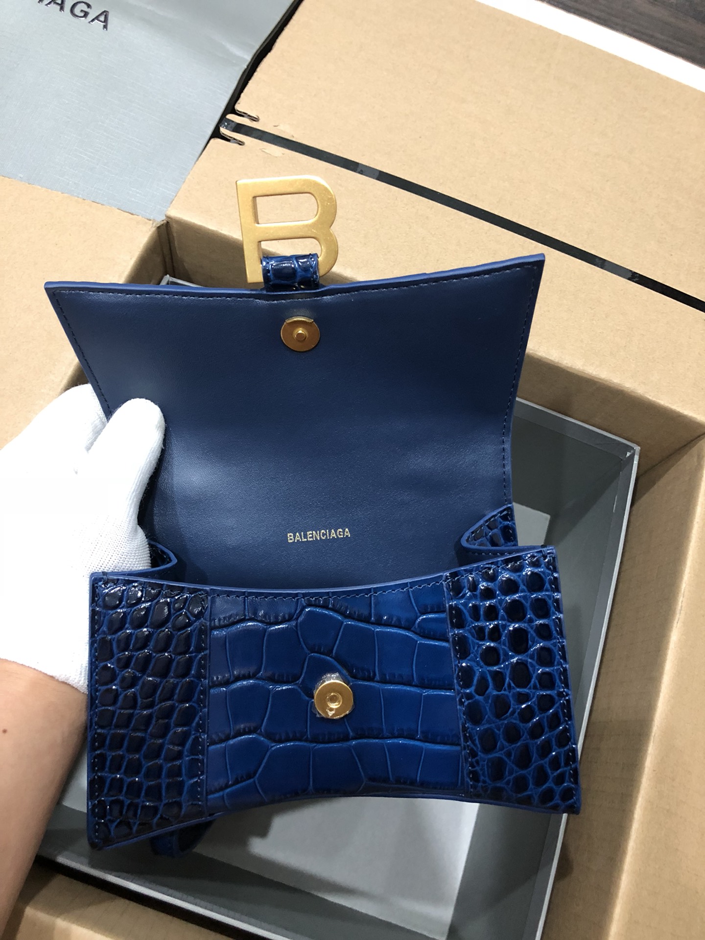 Ba*len*cia*ga small hourglass bag-13*8*19cm