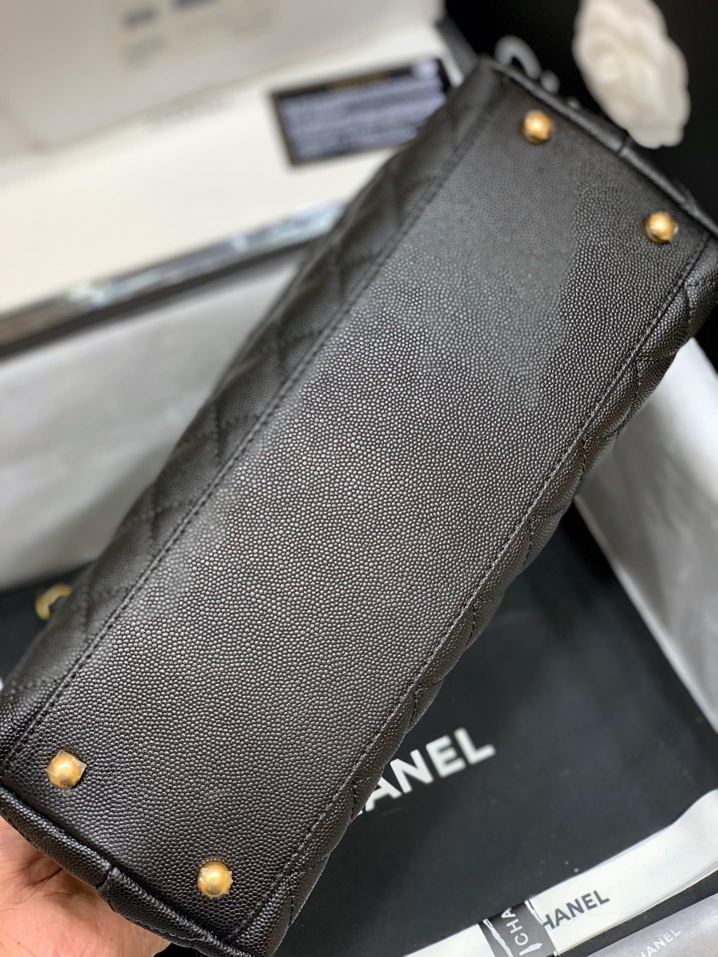 Ch@nel Coco Handlebag-Lizard Handle-28CM