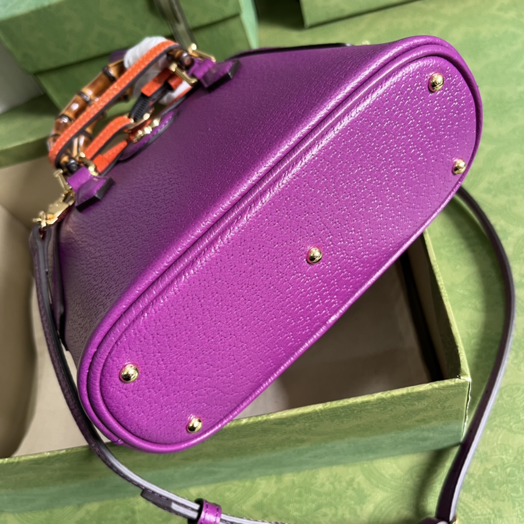 G*u*i diana bamboo mini tot bag-20x16x8.5cm
