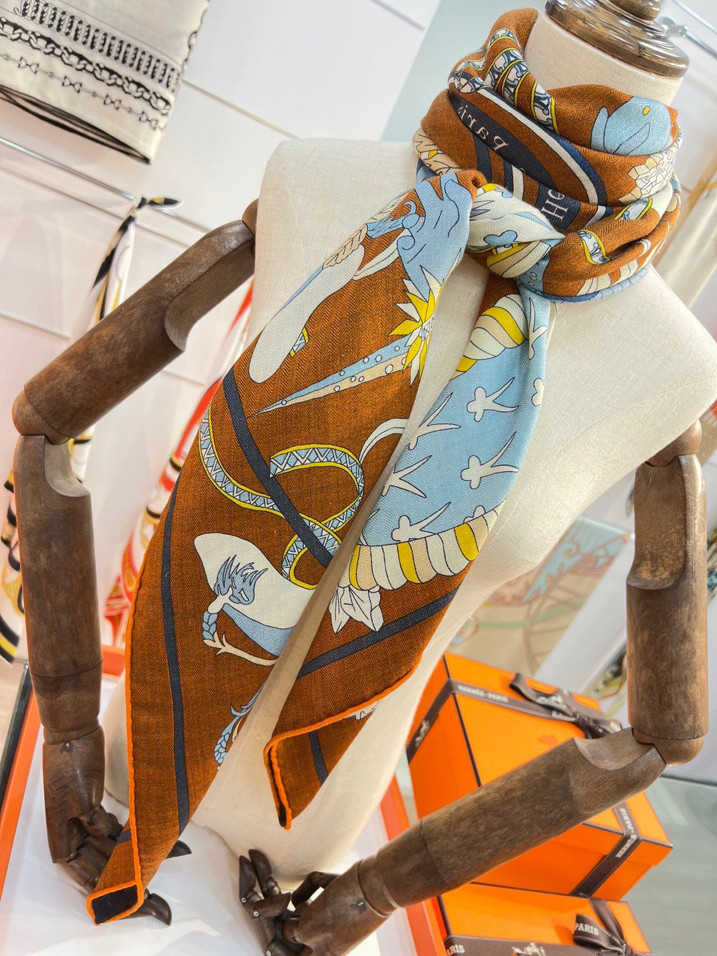 H**mes shawls-140*140cm