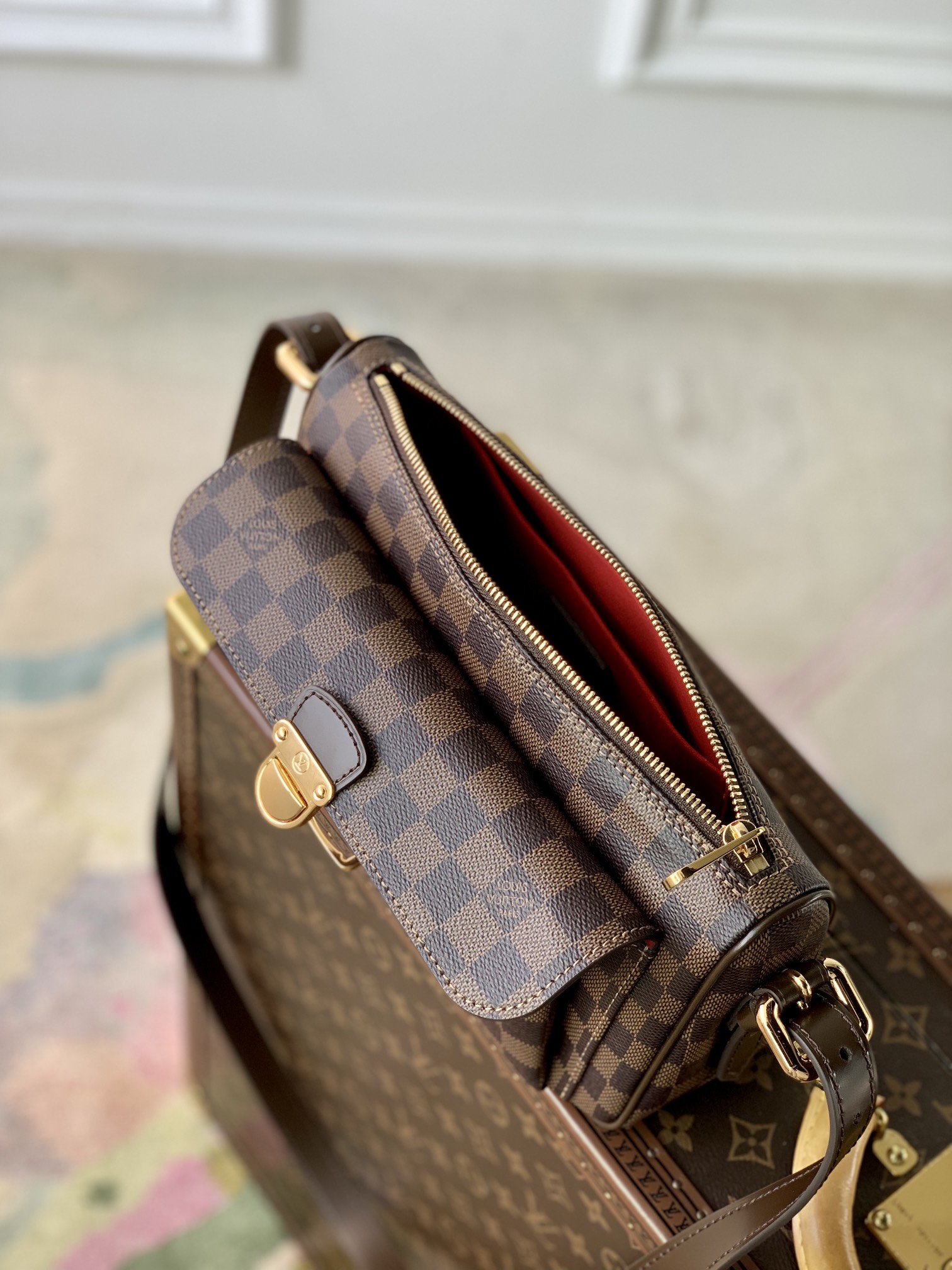l0*is V*t0n vintage m60006 bag-27*10*15cm