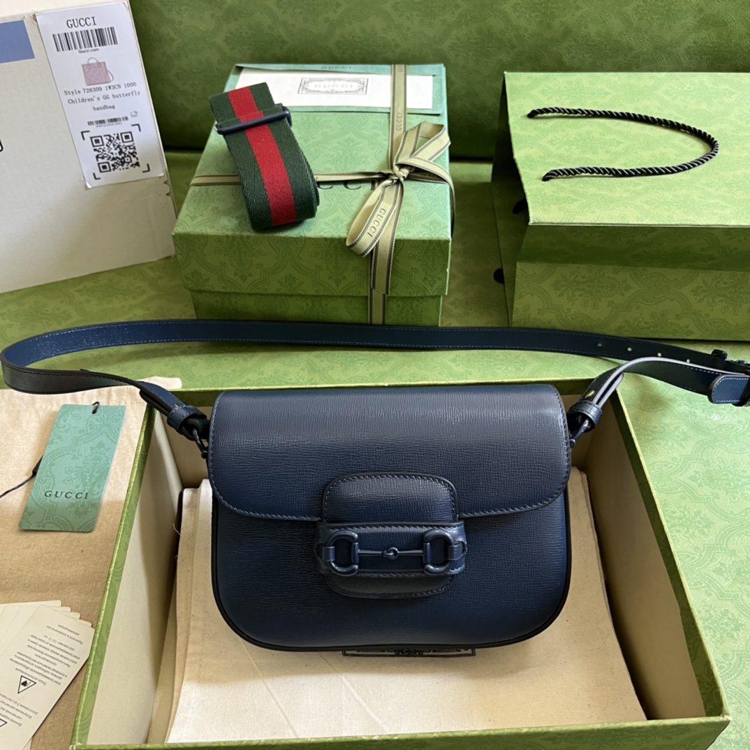 G*u*i 1955 horsebit shoulder bag-20.6*14.4*5.1cm