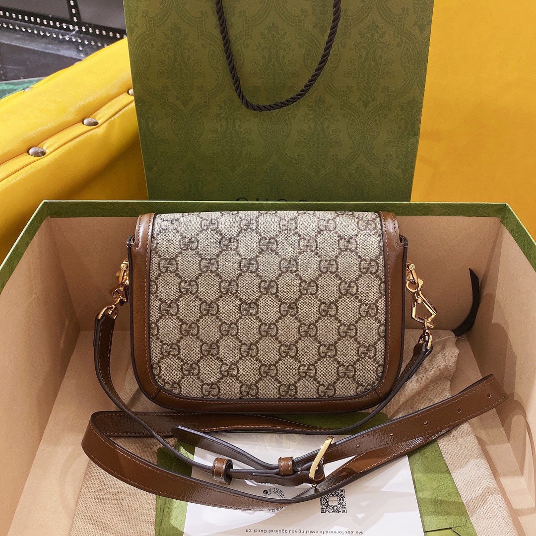 G*u*i 1955 horsebit shoulder bag-20.6*14.4*5.1cm