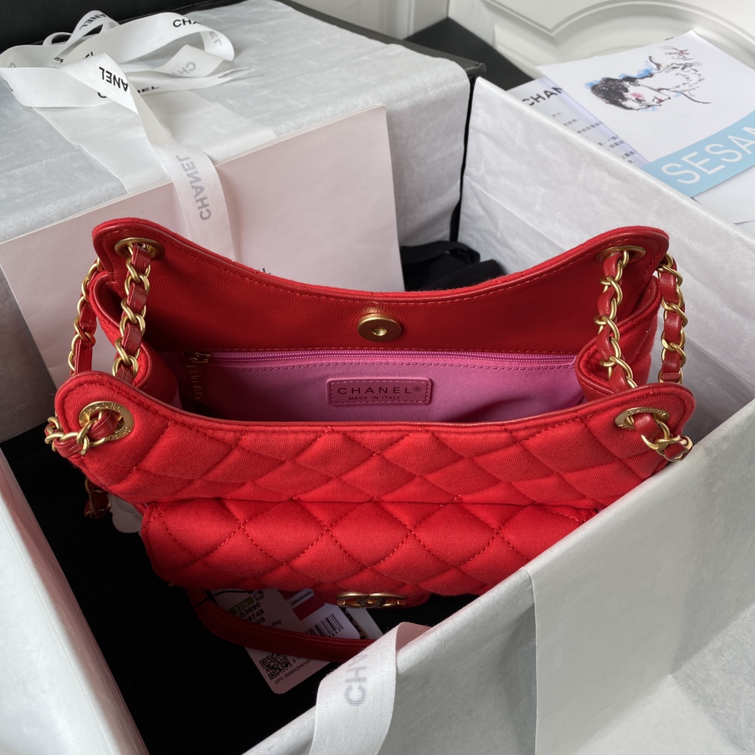 Ch@nel Hobo Handbags-21.5×22.5×7CM