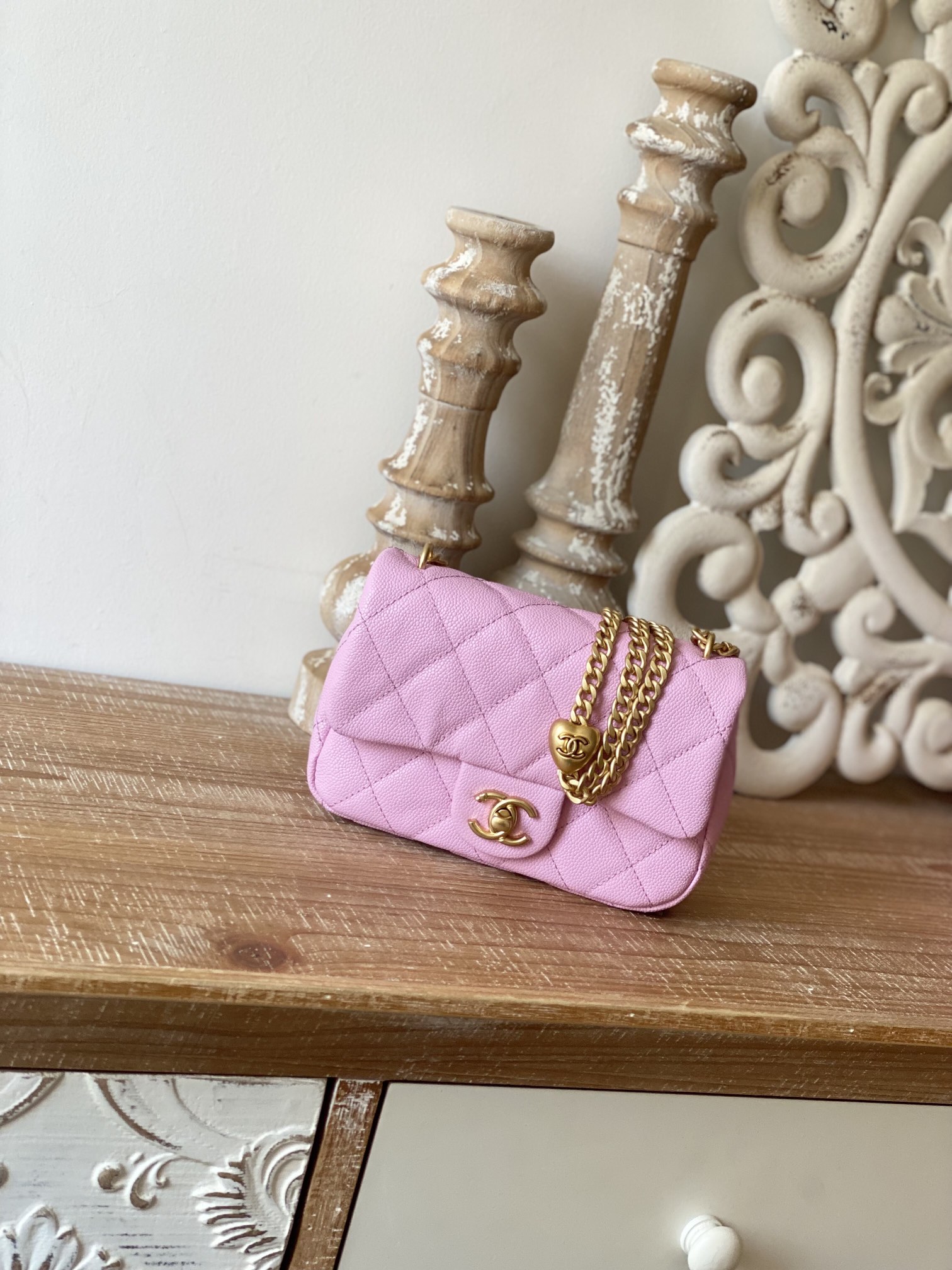 Ch@nel Flap Bag-12*19*8CM
