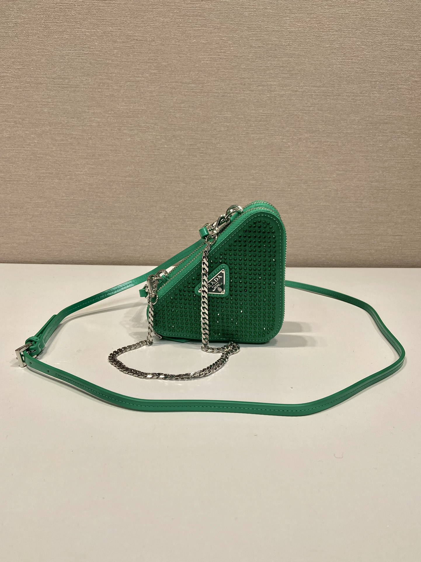 Pra*a 1nr015 double triangle bag -15*10*5cm