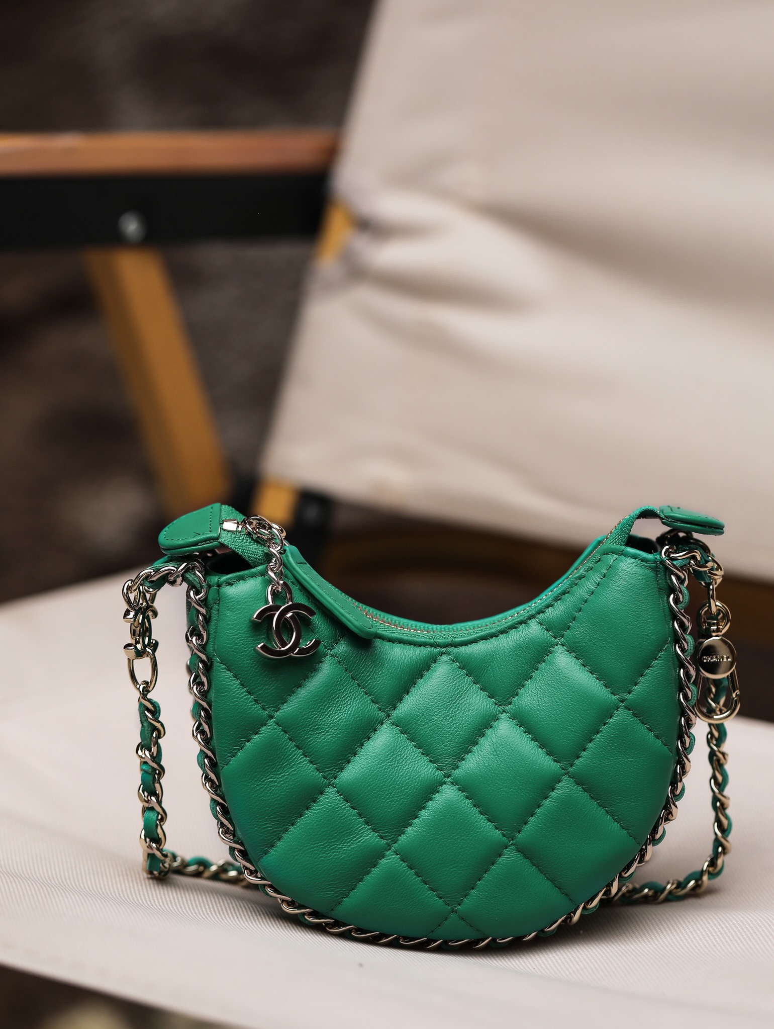 Ch@nel 23SS Moon Bag-16*10/22*14CM