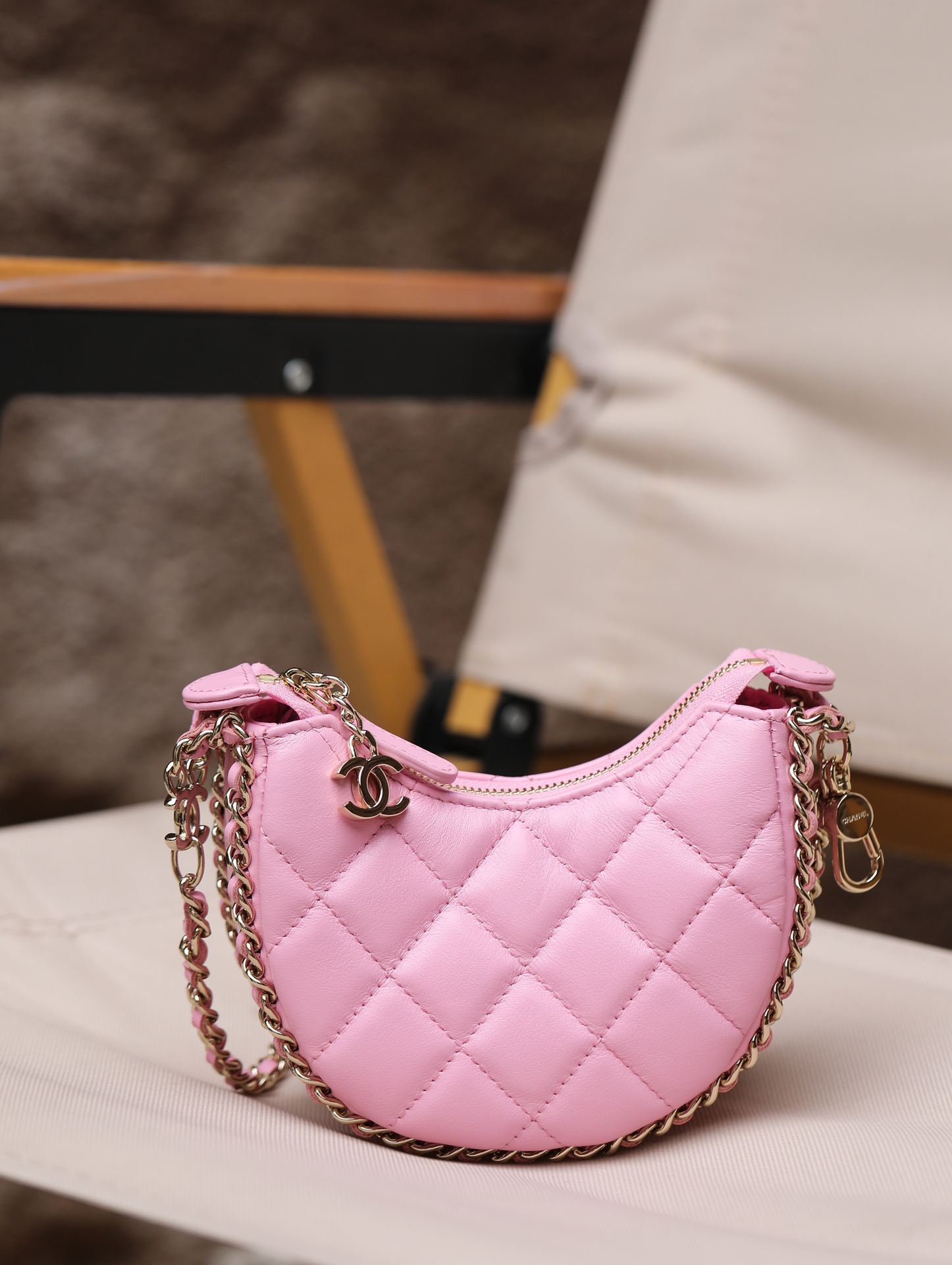Ch@nel 23SS Moon Bag-16*10/22*14CM