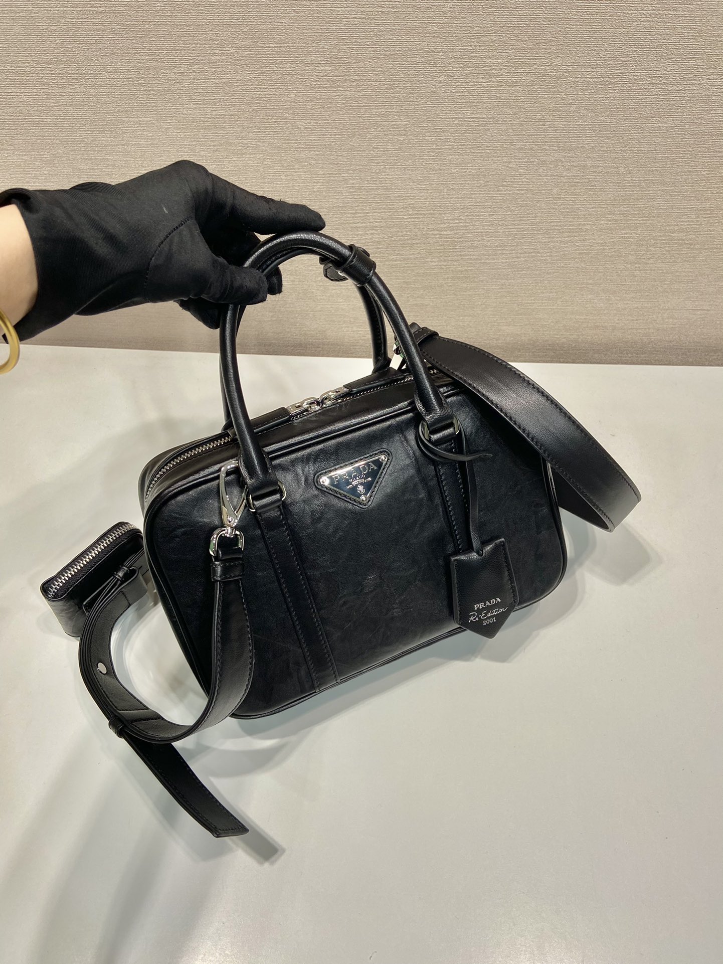 Pra*a 1bb092 boston tote-24*15.5*7cm