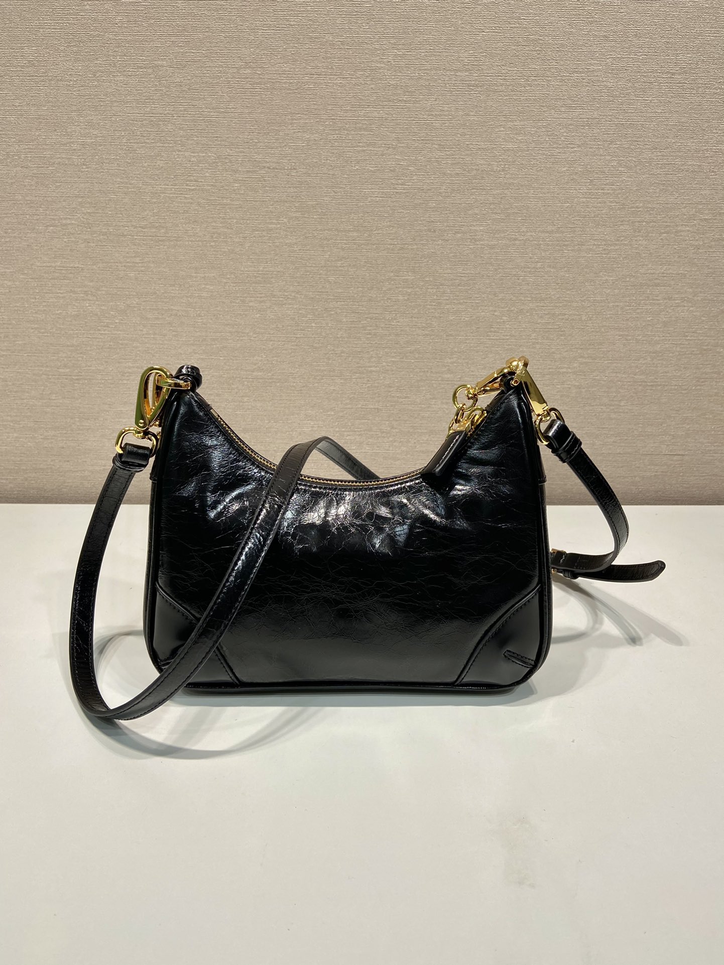 Pra*a nylon 1bc204b hobo bag-23*17*6.5cm