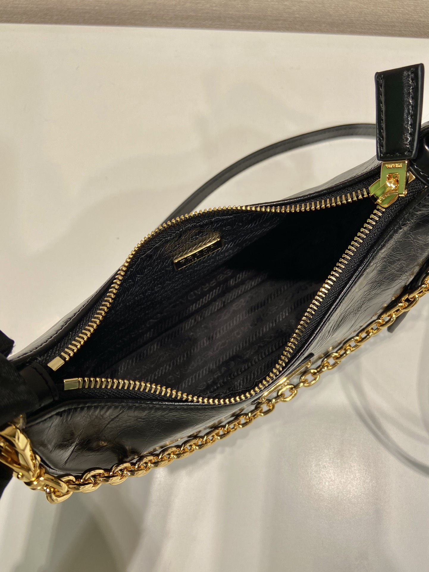 Pra*a nylon 1bc204b hobo bag-23*17*6.5cm