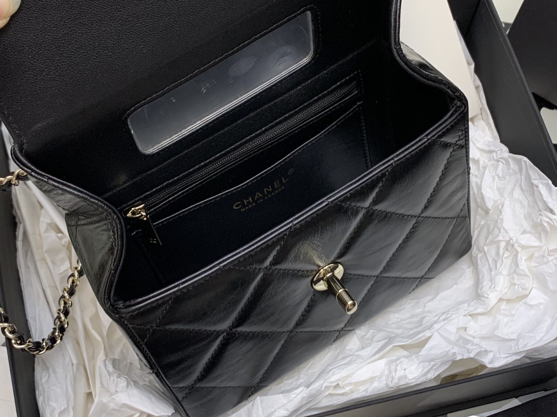 Ch@nel Vintage Box Bag-10.5*22*9CM