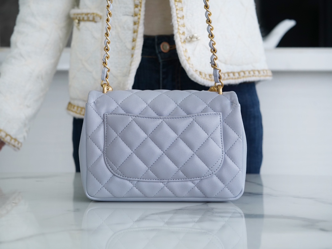 Ch@nel Flap Bag-12.5*17*5CM
